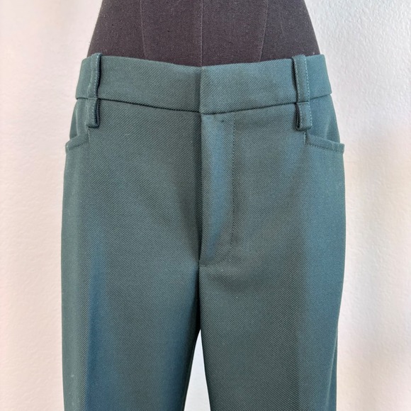 Banana Republic Lido Straight Leg Italian Wool Trouser Green Sz 4 Marzotto mill - Picture 15 of 16